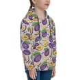 thumbnail image 3 of Uemuo Plum Pattern Hooded Sweatshirt for Youth Pullover with Kangaroo Pocket Trendy youth sweatshirt Casual Hoodie for Boys and Girls-X-Large, 3 of 6