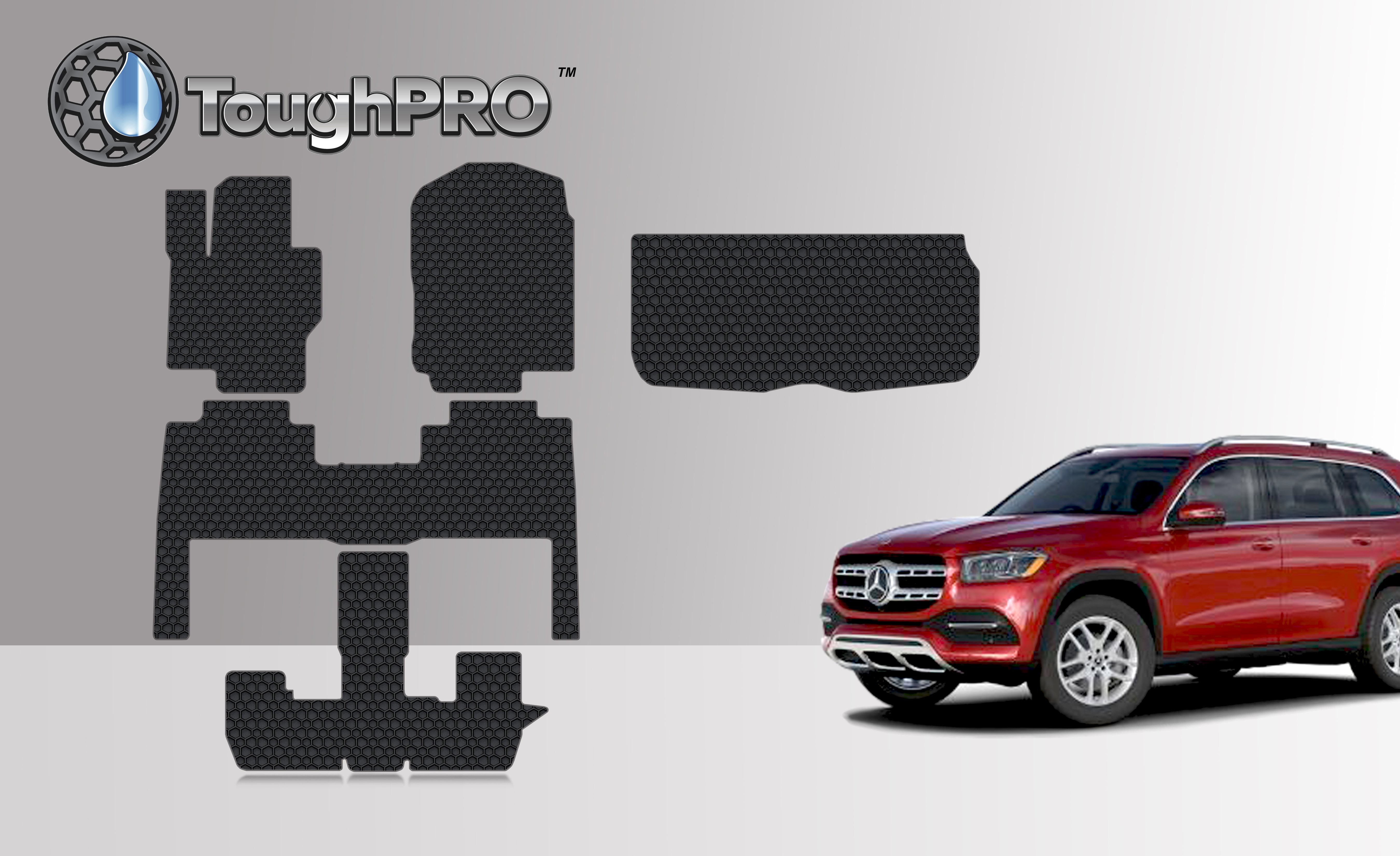 ToughPRO Floor Mat Accessories 1st, 2nd & 3rd Row + Cargo Mats