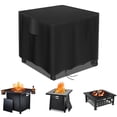 thumbnail image 2 of Square Fire Pit Cover 420D Silver Coated Waterproof Patio Fire Pit Table Cover with Drawstring Bottom Grill Cover BBQ Accessory (45x23x25inch), 2 of 6