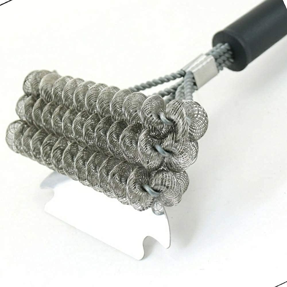 Humos Grill Brush and Scraper, Grill Cleaning Brush, BBQ Brush Bristle Free, Stainless Steel for Gas/Charcoal Grills, Smokers and Kamados