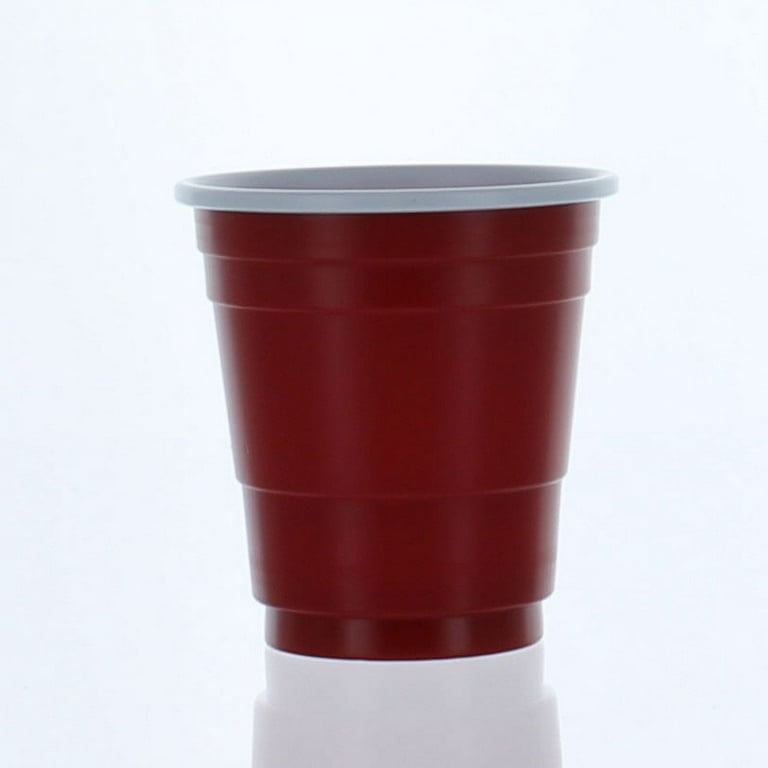 Set of 1-Mini Red Plastic Solo Cups, 20-ct. Bonus Packs Comfy Package [20  Count] 2 oz. Mini Plastic Shot Glasses - Red Disposable Jello Shot Cups 
