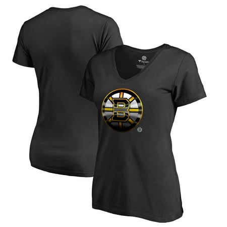 Boston Bruins Fanatics Branded Women's Midnight Mascot V-Neck T-Shirt - Black