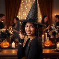 thumbnail image 6 of Halloween Pointed Witch Hat, Lightweight Wizard Headwear Accessory, Ideal for Halloween Themed Parties, Evening Gathering, Photo Shoot, Festival Outfit and Holiday Dress Up Supplies E, 6 of 10