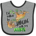 thumbnail image 3 of Inktastic Id Rather Be Hanging with My Mimi Cute Sloths Boys or Girls Baby Bib, 3 of 4
