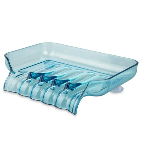 Bathroom Kitchen Shower Soap Box Dish Storage Plate Tray Holder Shelf Organizer Container With 2 Suckers Aerial Hollow