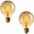 thumbnail image 1 of Bombilla Edison estilo vintage, iluminación decorativa de vidrio ámbar, tono ámbar dorado con base E26, luz cálida regulable de alta potencia para una amplia aplicación, voltaje 220-240 V, larga vida, 1 of 1