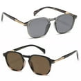 thumbnail image 2 of Men or Women Fashion Vintage Square Round Vintage Horn Rim Hipster Sunglasses, 2 of 7