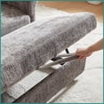 thumbnail image 3 of Modern Light Gray Velvet 3-in-1 Sofa Bed - 58.27 Inch Pull-Out Couch for Living Room with USB & Storage, 3 of 19