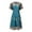 Dark Blue, variant on WILLBEST Sparkly Prom Dress 2024 Women's Crew Neck Waist Mesh Embroidered Dress Vintage Dress