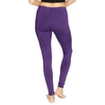 thumbnail image 3 of Stretch Is Comfort Women's Cotton Full Length Leggings Purple Small, 3 of 6