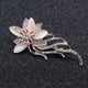 thumbnail image 4 of Xiao Hua Broche de flores para mujer, accesorio de fiesta con diamantes brillantes, bufanda, ropa, regalo, broche, 1 pieza, 4 of 5