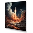 thumbnail image 2 of Designart "Lunar Odyssey of a Rocketship" Rocketship Canvas Art Print, 2 of 5