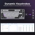 thumbnail image 3 of YUNZII RT75 Rapid Trigger Gaming Keyboard,Hall Effect Magnetic Switch,Adjustable Actuation Esports,75% TKL Layout with Knob,RGB Backlit, PBT Keycaps f, 3 of 8
