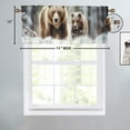 thumbnail image 4 of Winter Forest Bear Window Curtain Valances Rutsic Cabin Wild Animal Snowy Tree Rod Pocket Window Valance for Living Room Bathroom Bedroom Kitchen 54 by 18 in, 1 Panel, 4 of 6