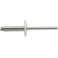 thumbnail image 3 of Fastenere Large Flange Pop Rivets - 3/16" x 3/4" (25 Pack) Heavy Duty, Stainless Steel Blind Rivets, Open End 6-12 Grip Range .626" - .750", Corrosion Resistant, High Tensile & Shear Strength, 3 of 4