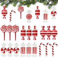 thumbnail image 2 of Colgantes de bastón de caramelo rojo con forma de piruleta grande para Navidad, adornos de bolas colgantes para árbol de Navidad 2024, decoración navideña para el hogar, regalo de Año Nuevo, 2 of 5