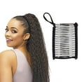 thumbnail image 5 of Cribun Original Stretch Banana Clip for Fine Thin & Short Hair Adjustable w/Bar Closure - Decorative, Sturdy Hair Clamp Holds Snug, Adds Volume, No Pressure or Breakage (Black Satin Cord), 5 of 8