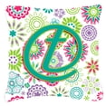 thumbnail image 5 of Carolines Treasures CJ2011-NPW1818 Letter N Flowers Pink Teal Green Initial Canvas Fabric Decorative Pillow  18H x18W, 5 of 7