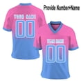 thumbnail image 2 of LPKRT Men Custom Name Number Football T Shirt - Personalized Top, Breathable Sports Tee(Pink-L), 2 of 4