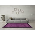 thumbnail image 3 of Ahgly Company Indoor Rectangle Checkered Purple Modern Area Rugs, 4' x 6', 3 of 4