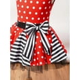 thumbnail image 6 of YIZYIF Little Girls Ballerine Sleeveless Tutus Dress Polka Dots Sequins Modern Jazz Latin Dance Costume,Sizes 4-14 Red 14, 6 of 7