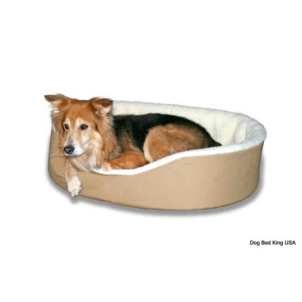 Dog Bed King USA Cuddler Pet Bed, XLarge, 40"x28", Tan