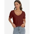 thumbnail image 2 of Women's Oversized T Shirts Tees Half Sleeve V Neck, 2 of 4