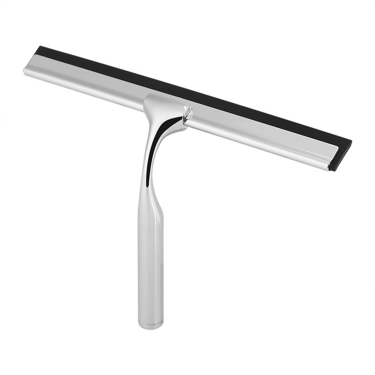 Quntis Bathroom Shower Squeegee - 10 Heavy Duty Stainless Steel Squeegees for Glass Window Mirror Window Door with Matching Hooks Holder