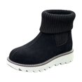 thumbnail image 2 of OKBOP Women's Slip-On Boots Round Toe Pull-On Foam Cushioning Block Heel Black Stylish Women's Boots Sizes 36, 2 of 5
