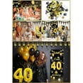 thumbnail image 7 of Black and Gold 40th Birthday Decorations Banner Balloon, Happy Birthday Door Banner, 40th Gold Foil Balloons, Number 40 Birthday Balloons, 40 Years Old Birthday Decoration Supplies, 7 of 7