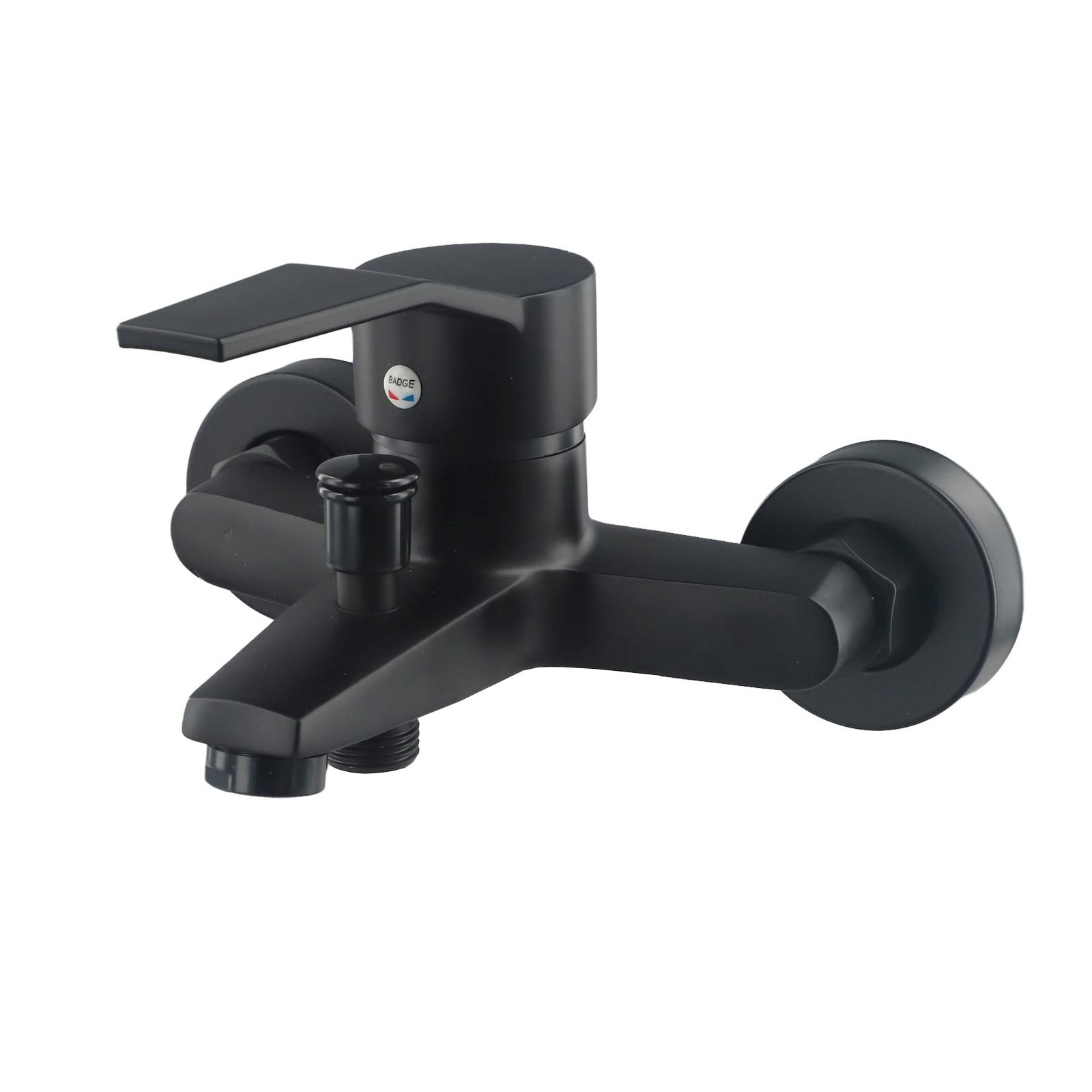 LITTLE HOME Black Zinc Alloy Wall Mounted Bathroom Faucet with Dual Control for Bathtub and Shower, Adjustable Hole Spacing 13-17cm, Easy Installation, Modern Design (Shower Faucet)