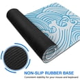 thumbnail image 2 of "Japanese Blue Wave Design Gaming Mouse Pad - XL Size with Non-Slip Base, Stitched Edges, Large 31.5 x 11.8 Inch", 2 of 7
