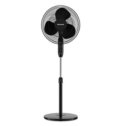 18" Pedestal Fan 3-Speed Oscillating Stand Floor Manual Control Timer Swing Head 