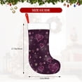 thumbnail image 4 of Salouo Snowflakes and Hearts Print Christmas Stockings,Large Xmas Stocking Set of 1 Holiday and Farmhouse Stocking for Christmas Holiday Party Decoration(17.7*11 Inch), 4 of 7