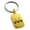 Gold, variant on Stainless Steel Letter M Initial 3D Monogram Engraved Small Rectangle Dog Tag Charm Keychain Keyring