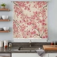 thumbnail image 4 of Peaches Branches Sheer Curtains 54 Inches Long, Farmhouse Spring Botanical Pink Flowers Light Filering Curtains, Breathable Simi Curtain Privacy Drapes for Kitchen Bathroom Small Window Treatment, 4 of 9