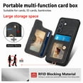 thumbnail image 3 of Asuwish Phone Case for Samsung Galaxy S24 5G Wallet Cell Cover with Tempered Glass Screen Protector Slim Lanyard Wrist Strap RFID Ring Stand Credit Card Holder Slot S 24 24S G5 Women Men Black, 3 of 10