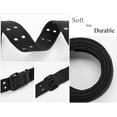 thumbnail image 3 of Gelante Canvas Double Grommet Hole Belt - Black, M, 3 of 5