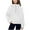 White, variant on Diufon Girls Hoodies Half Zipper Long Sleeve Sweatshirts Solid Color Pullover Tops with Pockets