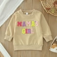 thumbnail image 2 of Utlike Girls Sweatshirt Toddler Child Long Sleeve Letter Prints Pullover Pullover Trend Top Streetwear Beige 2-3 Years, 2 of 8