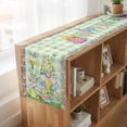 thumbnail image 6 of Table Runners 72 Inches Long Dress Scarves, Easter Farmhouse Kitchen Table Runner, Coffee Tablerunners, Gnomes Flowers Duck Eggs Green Lattice Wooden 16x72 Inch, 6 of 9