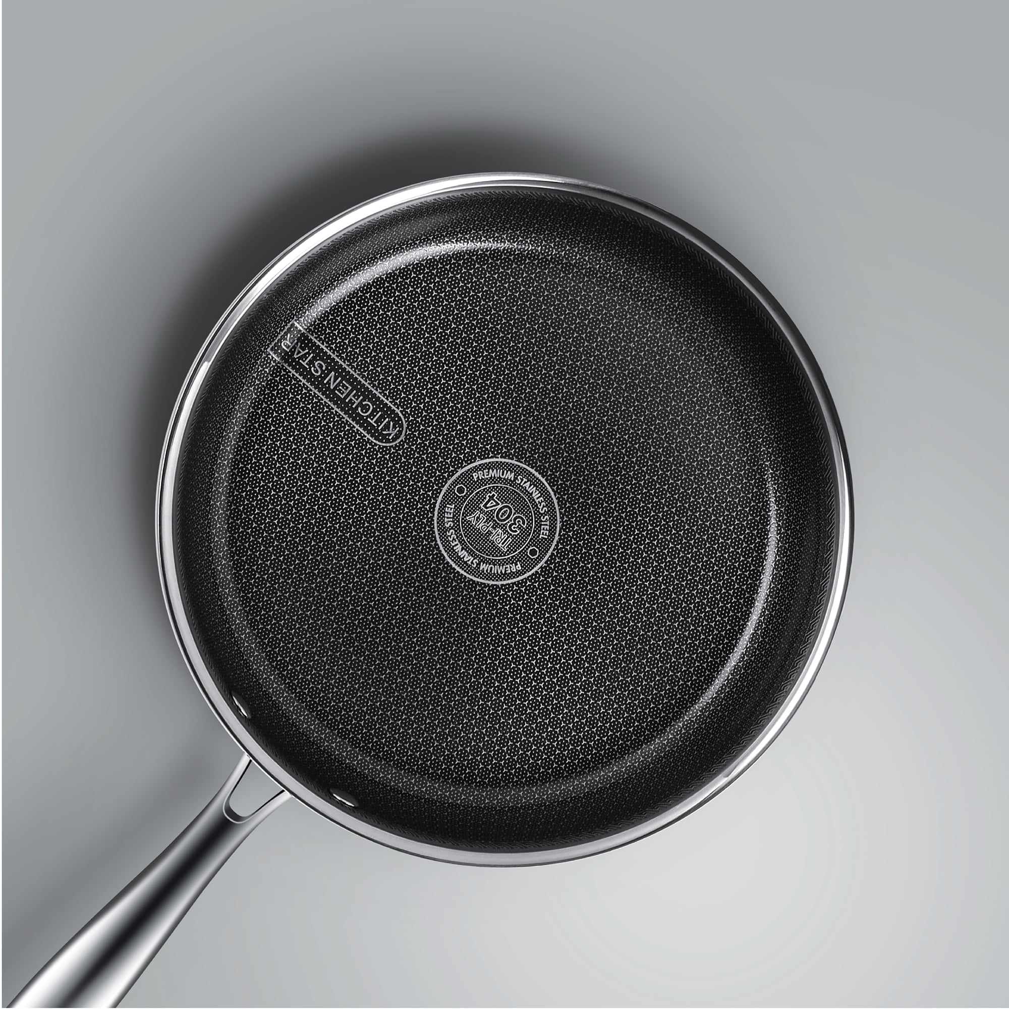 Kitchen Star Cladtec Series Frying Pan W/o Lid, 30cm, Comes with a Heat Resistant Handle