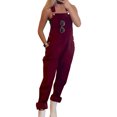 thumbnail image 2 of Women's Adjustable Straps Loose Bib Corduroy Jumpsuit Casual Jumpsuit with Pockets, 2 of 4