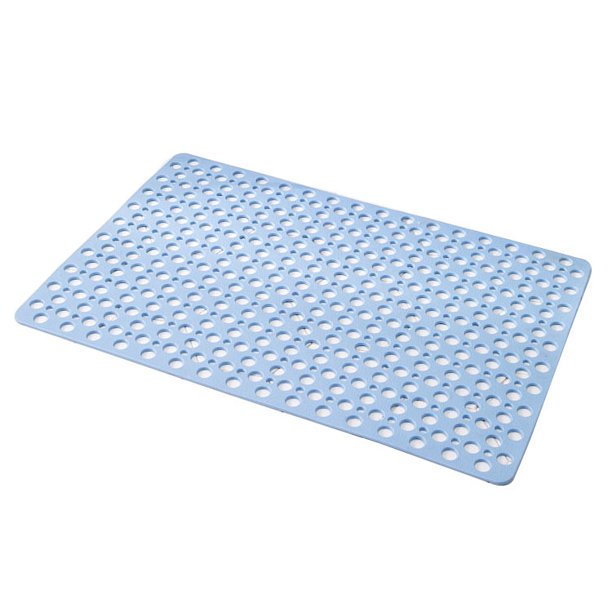 Lavable con orificios de drenaje, alfombra TPE fácil de limpiar, con alfombrilla de ducha con ventosa, alfombrilla de baño antideslizante segura, para baño (azul) 60*90CM JAMW Sencillez