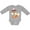 AC-Heather Grey, variant on Cute Fox, Fox With Hat And Scarf, Orange Fox Boys or Girls Long Sleeve Baby Bodysuit