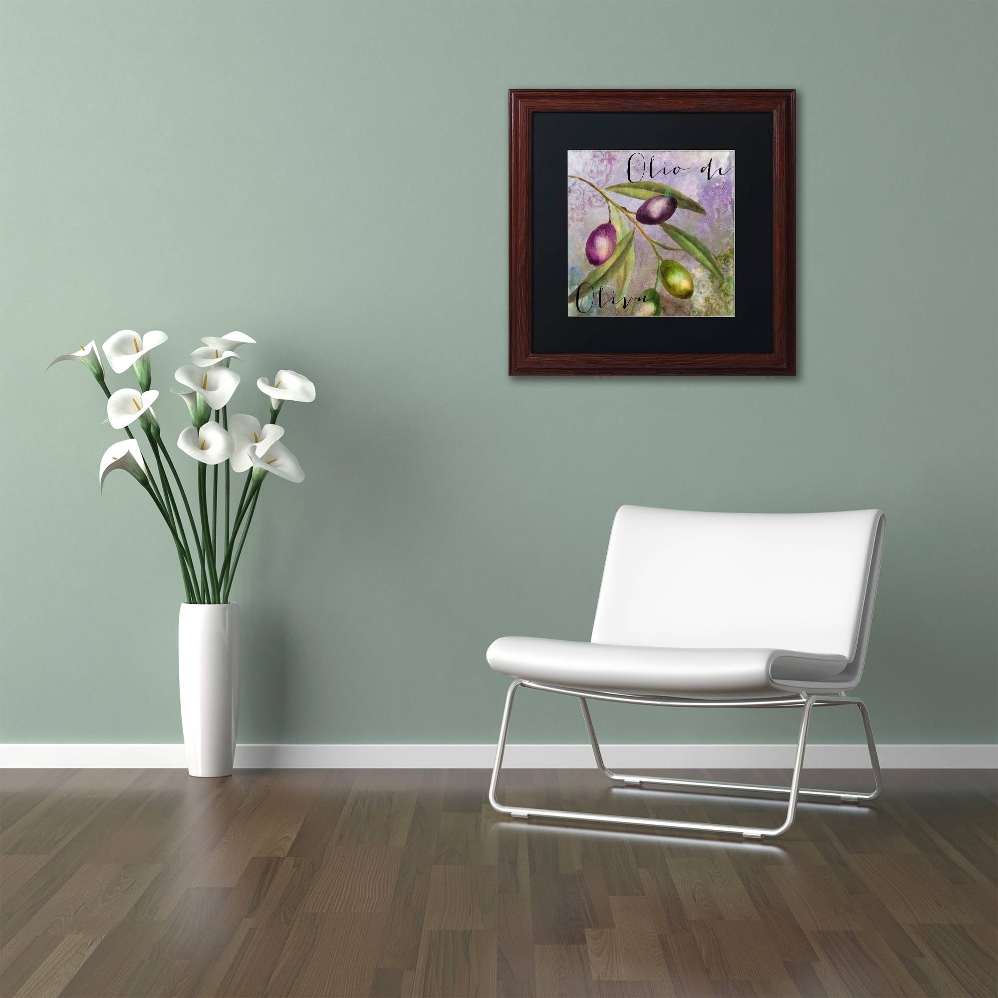 Trademark Fine Art "Olivia I" Canvas Art by Color Bakery Black Matte, Wood Frame