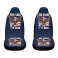 thumbnail image 2 of 2pcs 250 Years Patriotic Symbols Car Seat Covers, Eagle Liberty Bell & Statue of Liberty Print, Universal Fit for Cars SUVs Trucks, Durable Auto Accessories, 2 of 6