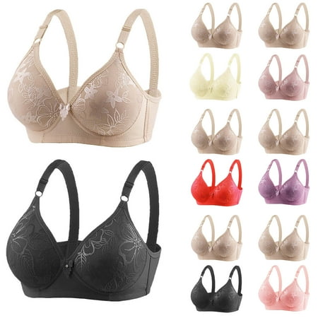 Dazajoo 2PC Bras for Girls Adjustable Strap Sports Bra Teens Strapless Wireless Light Padded Everyday Tan Bras Deals Today Purple L