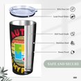 thumbnail image 6 of Funny Tumblers Autism Is My Power Autism Awareness Stainless Steel Mug 304 Stainless Steel Car Water Cup With Straw 20 Oz 600ml Adult Youth Man Woman Drinking Glass, 6 of 6