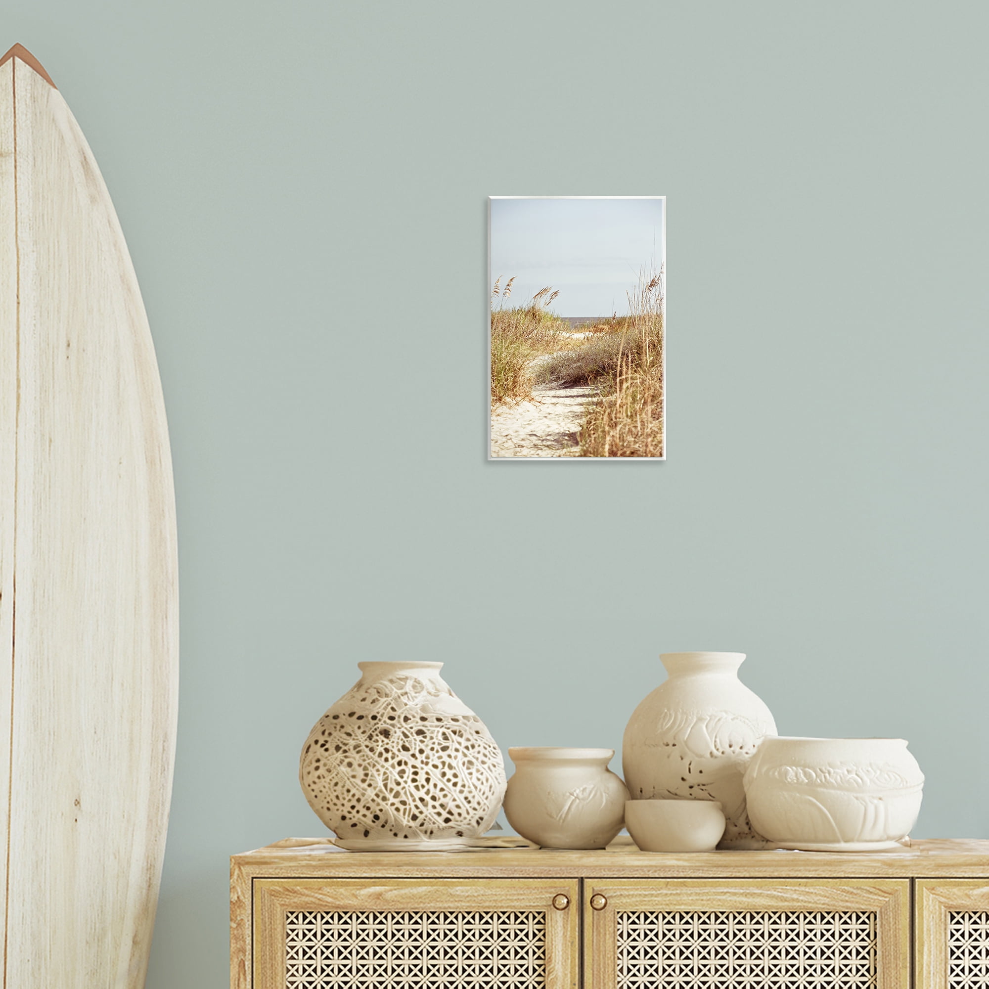 Stupell Industries Sandy Path with Reeds Landscape Photography Unframed Art Print Wall Art, 10 x 15